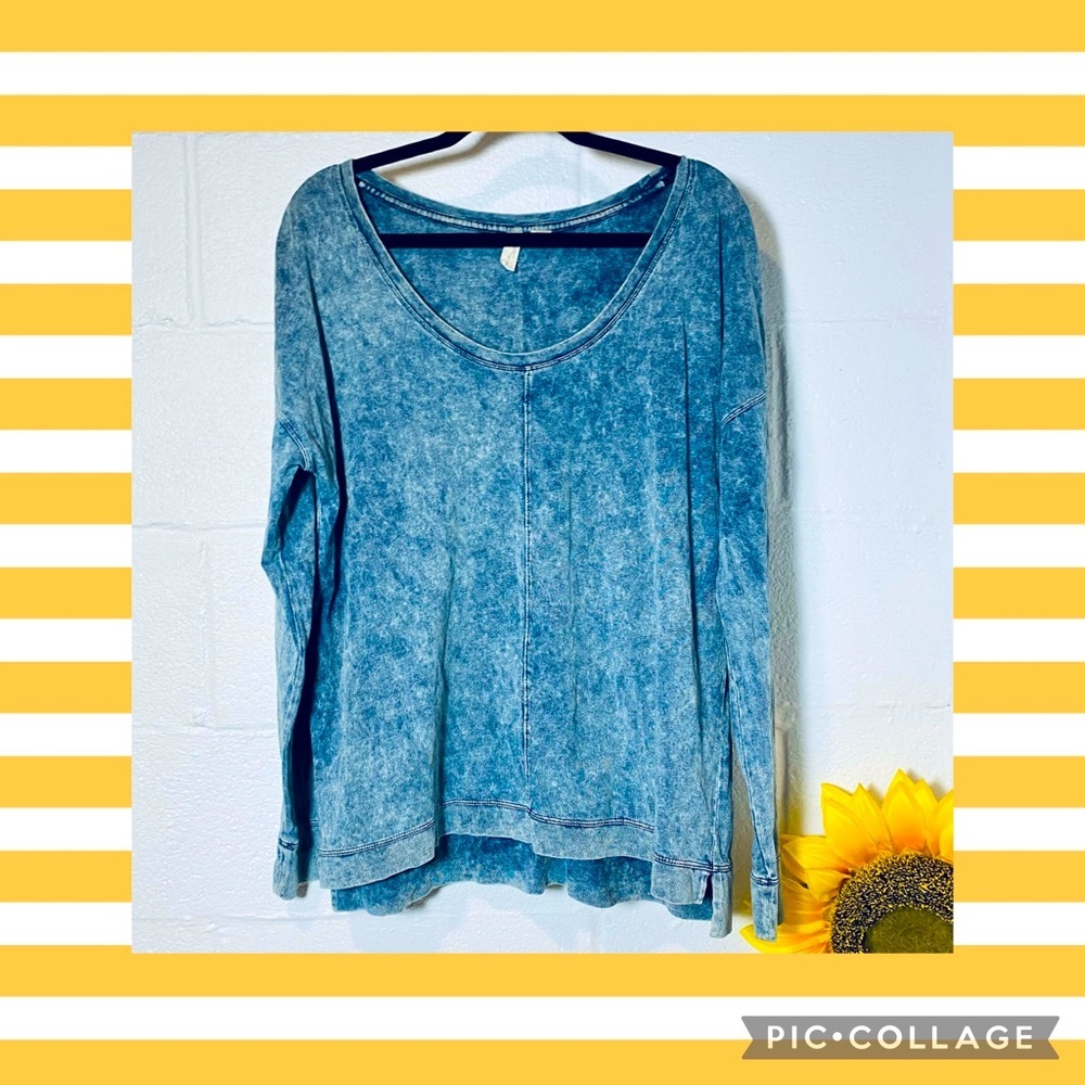 Anthropologie Kenji Blue/Chambray Top Size Large